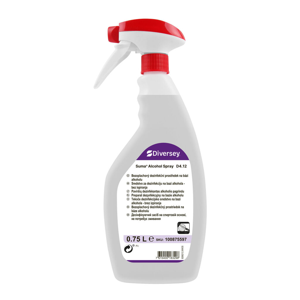 Suma Alcohol Spray D4.12 6x0.75L - Bezoplachový dezinfekční prostředek na bázi alkoholu